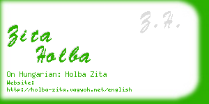 zita holba business card